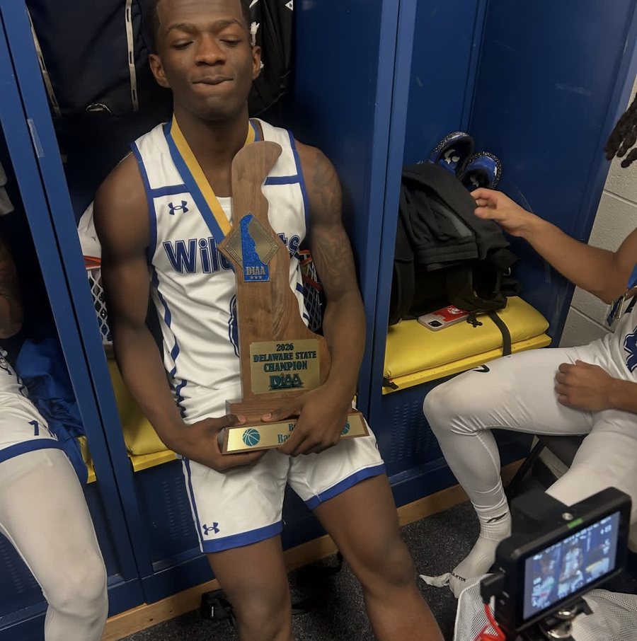 Nick with the state championship trophy